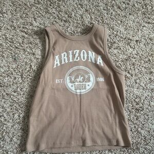 Kids Arizona Rodeo Tan Sleeveless Top